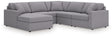Furniture City Houma - Ashley Furniture - Modmax 5-Piece Sectional with Chaise - RAF 5-Piece Sectional with Chaise / Spice - 92102S67