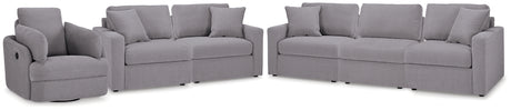 Modmax 3-Piece Sectional Sofa, 2-Piece Sectional Loveseat and Swivel Glider Recliner