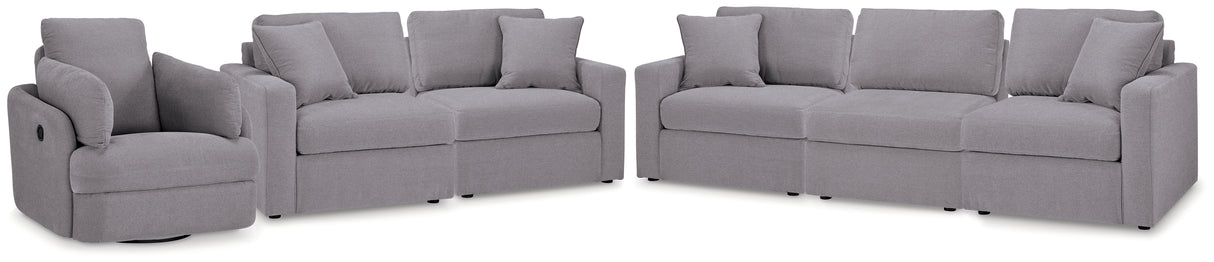 Furniture City Houma - Ashley Furniture - Modmax 3-Piece Sectional Sofa, 2-Piece Sectional Loveseat and Swivel Glider Recliner - 3-Piece Sectional Sofa, 2-Piece Sectional Loveseat and Swivel Glider Recliner - 92104U21