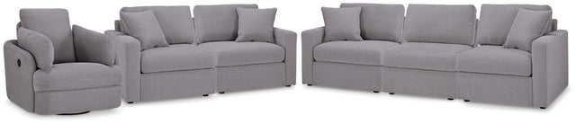 Furniture City Houma - Ashley Furniture - Modmax 3-Piece Sectional Sofa, 2-Piece Sectional Loveseat and Swivel Glider Recliner - 3-Piece Sectional Sofa, 2-Piece Sectional Loveseat and Swivel Glider Recliner - 92104U21