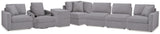 Furniture City Houma - Ashley Furniture - Modmax 6-Piece Sectional and Swivel Glider Recliner - 6-Piece Sectional and Swivel Glider Recliner / Granite - 92104U17