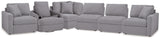 Furniture City Houma - Ashley Furniture - Modmax 5-Piece Sectional and Swivel Glider Recliner - 5-Piece Sectional and Swivel Glider Recliner / Granite - 92104U15