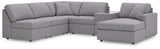 Furniture City Houma - Ashley Furniture - Modmax Sectional - 6-Piece Sectional with Chaise and Storage Console / Granite - 92104S22