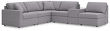Furniture City Houma - Ashley Furniture - Modmax Sectional - RAF 6-Piece Sectional / Granite - 92104S20