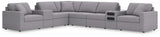 Furniture City Houma - Ashley Furniture - Modmax Sectional - RAF 8-Piece Sectional / Granite - 92104S30