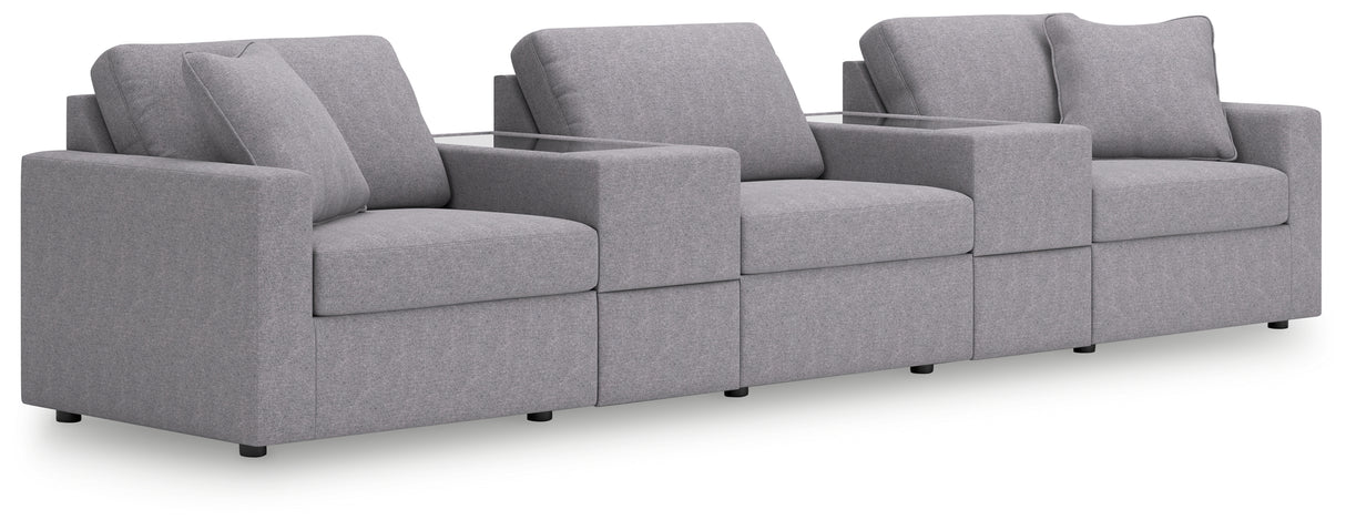 Furniture City Houma - Ashley Furniture - Modmax Sectional - RAF 5-Piece Sectional / Granite - 92104S9