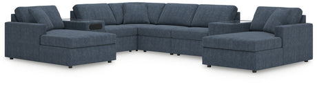 Furniture City Houma - Ashley Furniture - Modmax 8-Piece Sectional with Chaise - RAF 8-Piece Sectional with Chaise / Granite - 92104S31