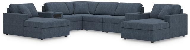 Furniture City Houma - Ashley Furniture - Modmax 8-Piece Sectional with Chaise - RAF 8-Piece Sectional with Chaise / Granite - 92104S31