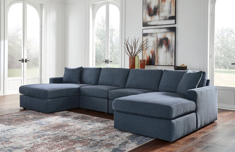 Furniture City Houma - Ashley Furniture - Modmax 4-Piece Sectional with Chaise - RAF 4-Piece Sectional with Chaise / Granite - 92104S19