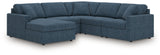 Furniture City Houma - Ashley Furniture - Modmax 5-Piece Sectional with Chaise - RAF 5-Piece Sectional with Chaise / Ink - 92121S67
