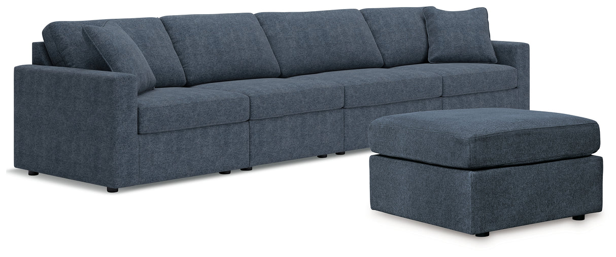 Furniture City Houma - Ashley Furniture - Modmax 4-Piece Sectional and Ottoman - 4-Piece Sectional and Ottoman / Ink - 92121U2
