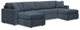 Furniture City Houma - Ashley Furniture - Modmax 4-Piece Sectional and 2 Ottomans - 4-Piece Sectional and 2 Ottomans / Ink - 92121U1