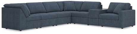Furniture City Houma - Ashley Furniture - Modmax 7-Piece Sectional - 7-Piece Sectional with Storage Console / Granite - 92104S32