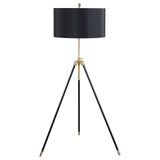 Furniture City Houma - Coaster - Zabka 63-inch Drum Shade Metal Tripod Floor Lamp Black - 923255