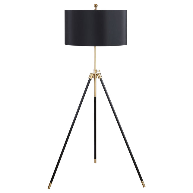 Furniture City Houma - Coaster - Zabka 63-inch Drum Shade Metal Tripod Floor Lamp Black - 923255