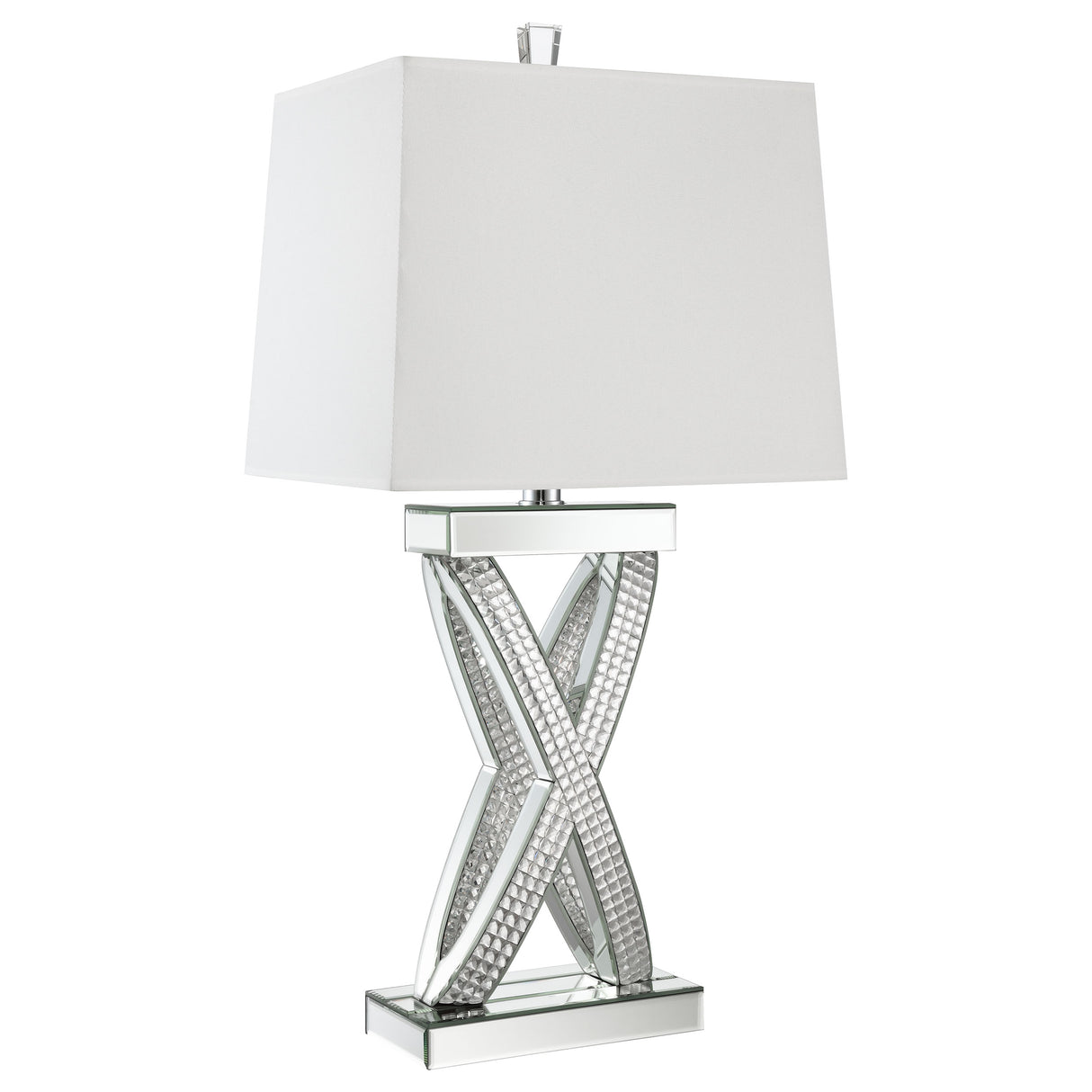 Furniture City Houma - Coaster - Dominick 31-inch Tapered Mirrored Acrylic Table Lamp Silver - 923289