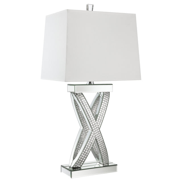 Furniture City Houma - Coaster - Dominick 31-inch Tapered Mirrored Acrylic Table Lamp Silver - 923289