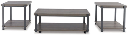 Wilmaden - Occasional Table Set (Set of 3) - Gray / Black