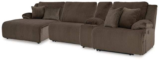Furniture City Houma - Ashley Furniture - Top Tier 4-Piece Reclining Sectional with Chaise - 4-Piece Reclining Sectional with Chaise - 92705S12