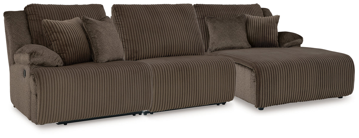 Top Tier 3-Piece Reclining Sofa Chaise Sectional