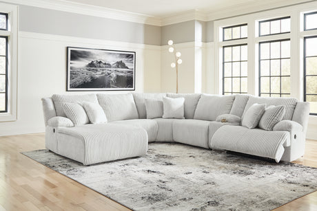 Furniture City Houma - Ashley Furniture - Top Tier 6-Piece Reclining Sectional with Chaise - 6-Piece Reclining Sectional with Chaise / Chocolate - 92705S2