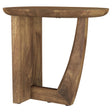 Furniture City Houma - Coaster - Fletcher Oval Solid Mango Wood Accent Side Table Brown - 930029