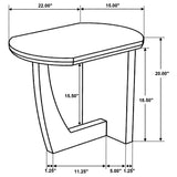 Fletcher Oval Solid Mango Wood Accent Side Table Brown