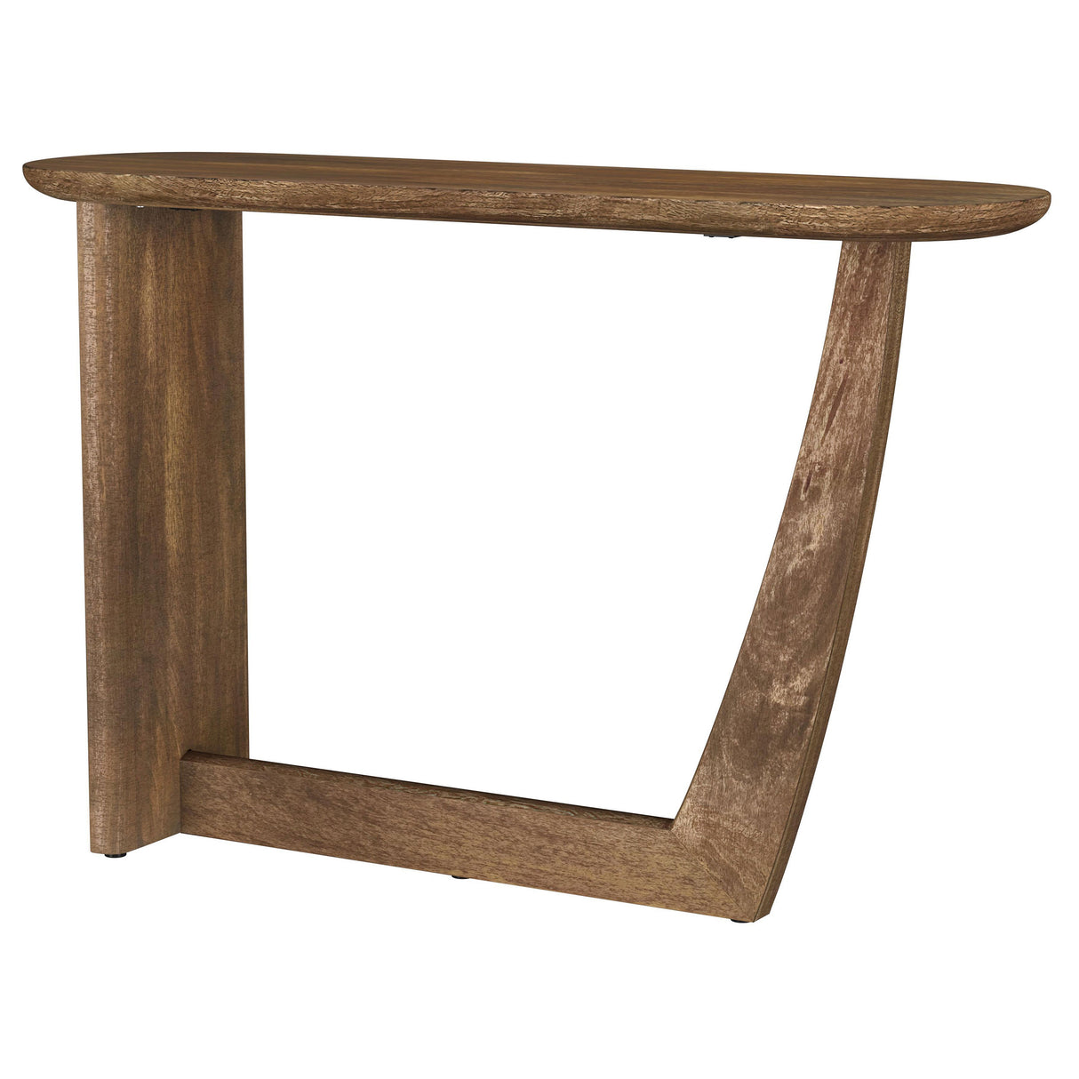Furniture City Houma - Coaster - Fletcher Oval Solid Mango Wood Entryway Console Table Brown - 930030