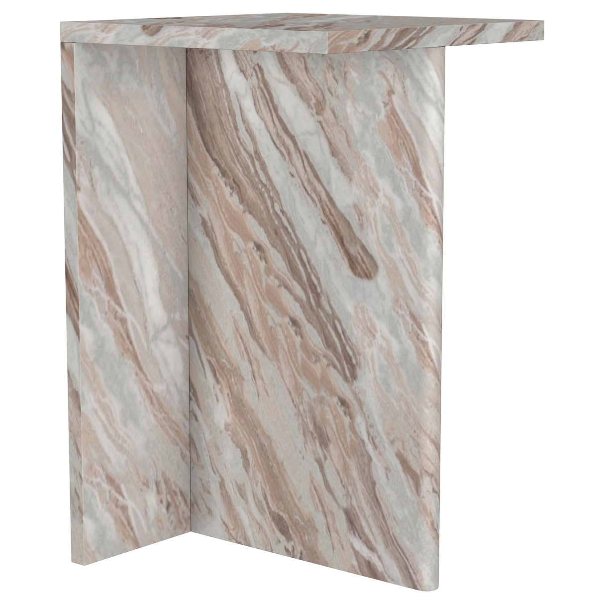 Furniture City Houma - Coaster - Bowdoin Genuine Marble Accent Side Table Grey - 930053