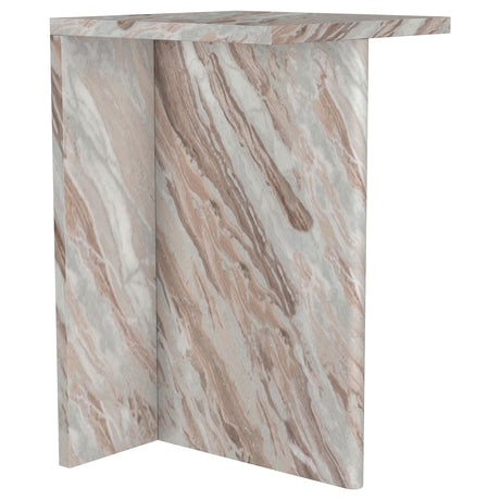 Furniture City Houma - Coaster - Bowdoin Genuine Marble Accent Side Table Grey - 930053