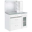 Furniture City Houma - Coaster - Flora 2-drawer Vanity Set with LED Mirror White High Gloss - 930218