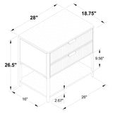 Zimmerlee 2-drawer Side Table with Shelf Rust Brown