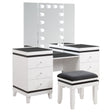 Furniture City Houma - Coaster - Talei 6-drawer Vanity Set with Lighting Black and White - 930244