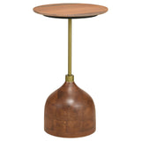 Furniture City Houma - Coaster - Colima Round Wood Top Accent Side Table Peach - 930249