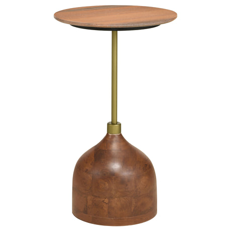 Furniture City Houma - Coaster - Colima Round Wood Top Accent Side Table Peach - 930249