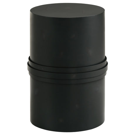Furniture City Houma - Coaster - Bryce Round Metal Accent Side Table Rustic Black - 930259