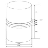 Bryce Round Metal Accent Side Table Rustic Black
