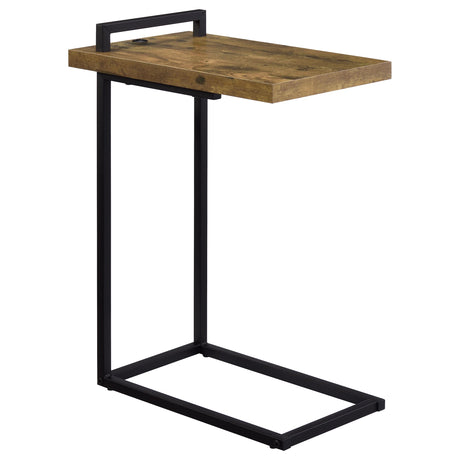 Furniture City Houma - Coaster - Maxwell C-shaped Side Table USB Charging Rustic Nutmeg - 931124