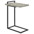 Furniture City Houma - Coaster - Maxwell C-shaped Side Table USB Charging Grey Faux Marble - 931129