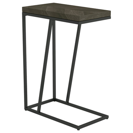 Furniture City Houma - Coaster - Sergio Engineered Wood C-Shaped Sofa Side Table Rustic Grey - 931146