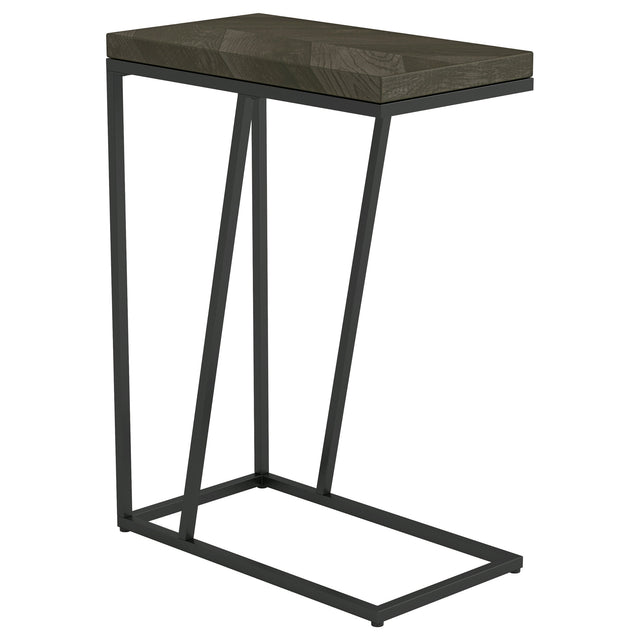 Furniture City Houma - Coaster - Sergio Engineered Wood C-Shaped Sofa Side Table Rustic Grey - 931146