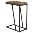 Furniture City Houma - Coaster - Sergio Engineered Wood C-Shaped Side Table Rustic Tobacco - 931147