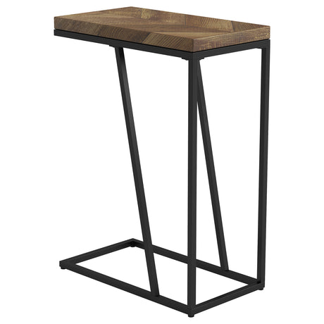 Furniture City Houma - Coaster - Sergio Engineered Wood C-Shaped Side Table Rustic Tobacco - 931147