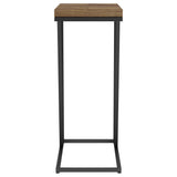 Sergio Engineered Wood C-Shaped Side Table Rustic Tobacco