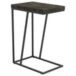 Furniture City Houma - Coaster - Carly Expandable Engineered Wood C-Shaped Side Table Grey - 931156