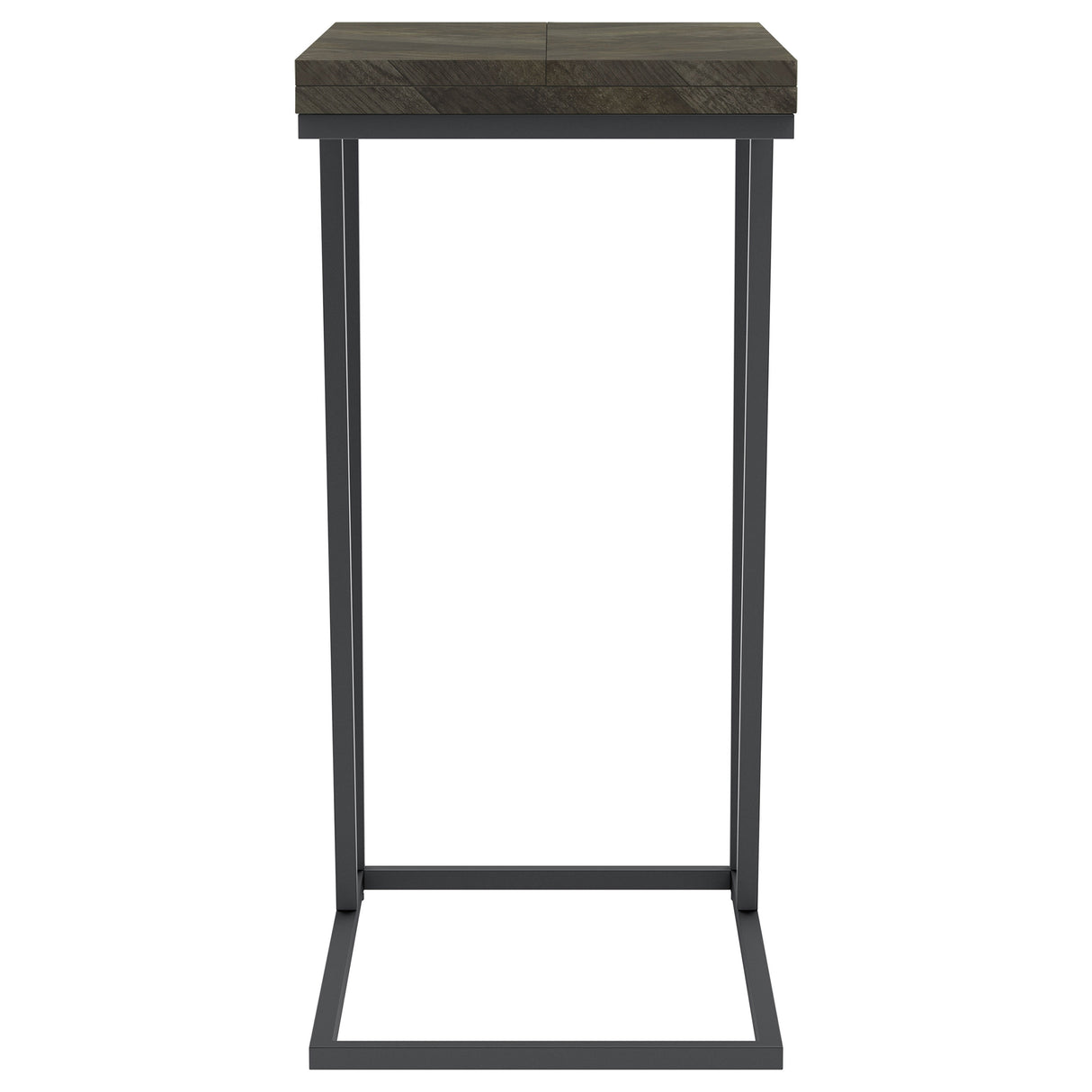 Carly Expandable Engineered Wood C-Shaped Side Table Grey