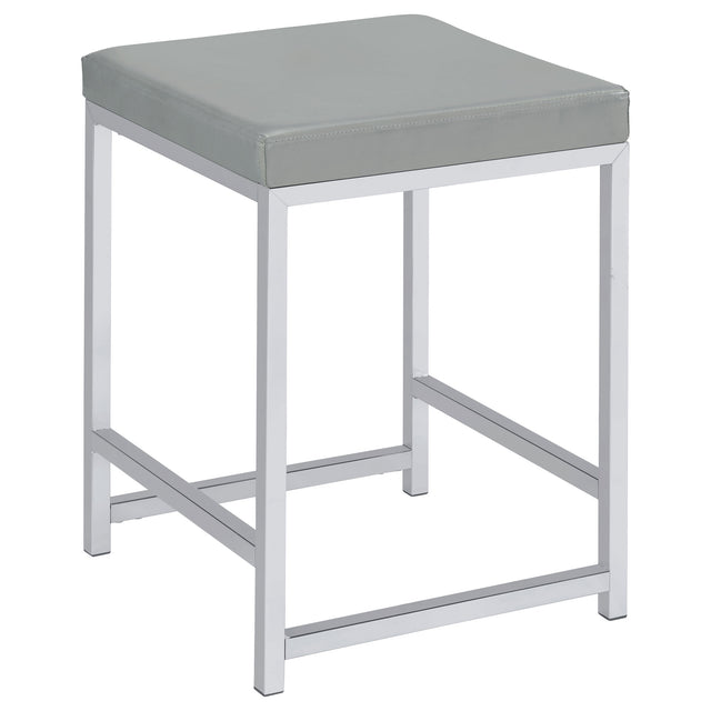 Furniture City Houma - Coaster - Umbridge Upholstered Square Padded Cushion Vanity Stool - 935933