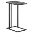 Furniture City Houma - Coaster - Vicente Marble Top C-Shaped Sofa Side Table Grey - 936034