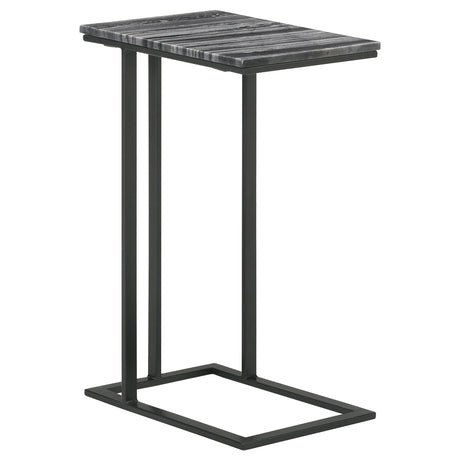 Furniture City Houma - Coaster - Vicente Marble Top C-Shaped Sofa Side Table Grey - 936034
