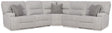 Furniture City Houma - Ashley Furniture - Acklen Place 5-Piece Power Reclining Sectional - 5-Piece Power Reclining Sectional / Navy - 93607S3